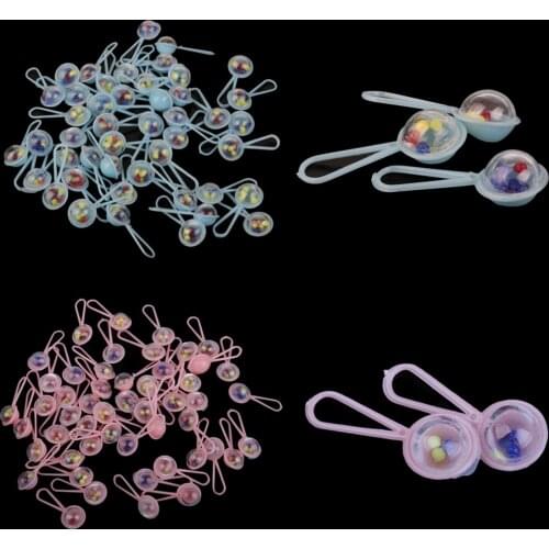 New Hot Sale 50pcs Mini Rattles Baby Shower Favors Party Supplies Home Christening Cake Table Decoration Child Birthday Gift