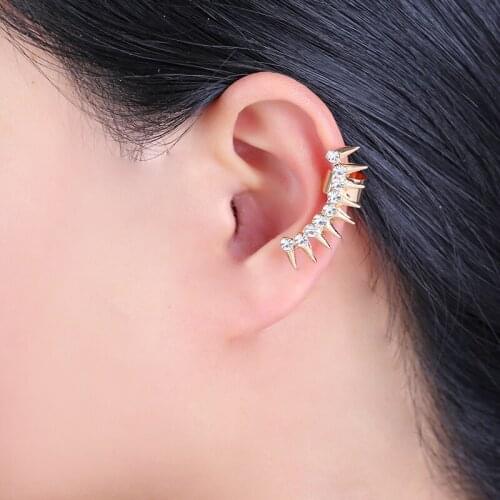 New Fashion Accessories tooth shape earrinngs Creative pop earrings for women Single ear no hole hanging earrings Send to friend