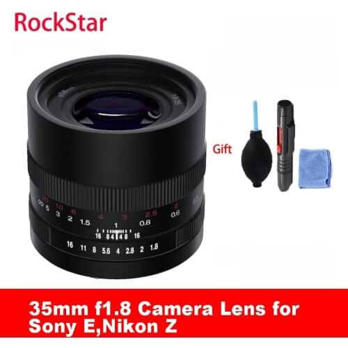 Rock Star RockStar 35mm F1.8 Lens for Sony E Nikon Z Mount Full Frame MF lens standard fixed focus lens Manual Focus lens