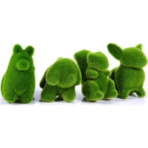 Easter Handmade Artificial Turf Grass Animal Easter Rabbit Home Room Decor for Christmas Decoration Animal Sheep Squirrel Dog