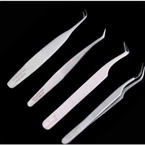 Professional Eyebrow Tweezers Stainless Steel Hyperfine High Precision Tweezers for Eyelash Extension Makeup Tools