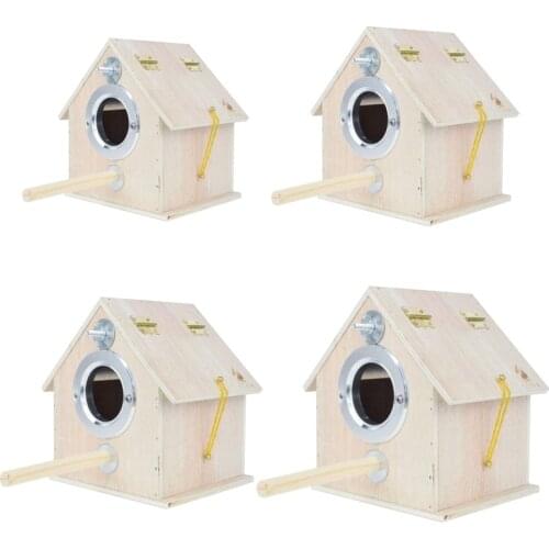 Bird Nest Pigeon House Wooden Parrot Breeding Box Outdoor Hanging Decoration Warm Garden Shelter Habitat Pastoral Creative craft