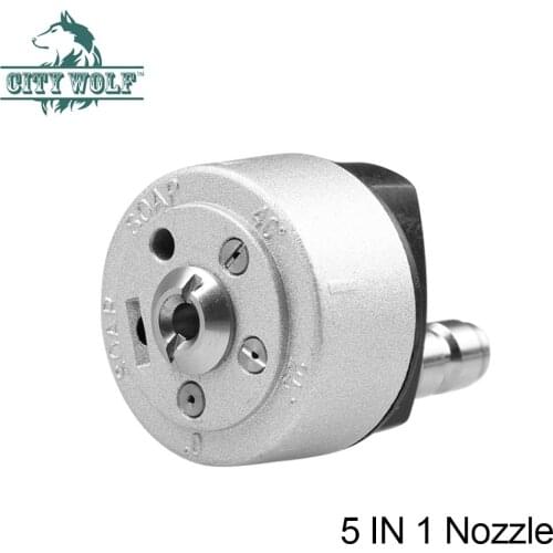 High pressure washer nozzle 5 IN 1 Jet Nozzle quick connector 5 nozzles in one piece car wash adaptor yard cleaning watering