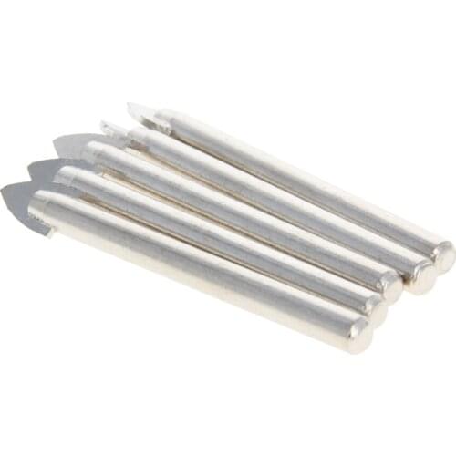 5~20pcs Round Shank Triangle Head Tile Drill Bits Cemented Carbide Industrial Drilling Tip 3/4/5/6/8/10/12mm for Glass Ceramic