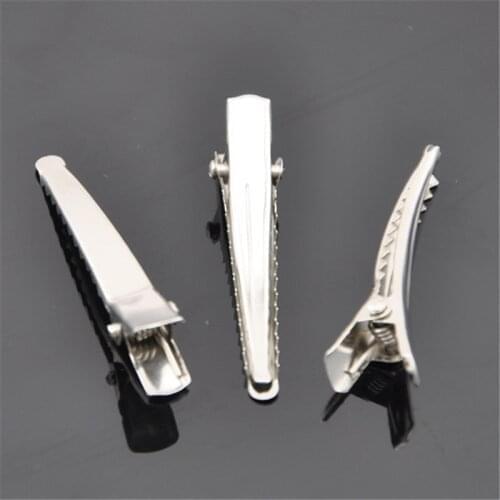 U pick 45mm Silver Metal Alligator Prong Hair Clip Craft Wedding Party F107