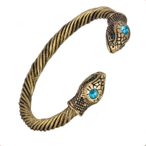 Vintage Style Jewlry Fashion Bangles Snake Pattern With Beautiful Crystals Special Design High Grade Zinc Alloy Dropshipping