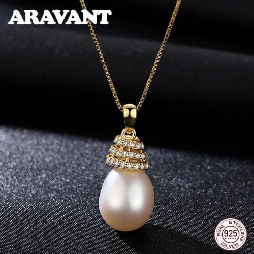 High Quality 10MM Natural Freshwater Pearl Pendant Necklace For Women 3 Colors Pearl Jewelry 45cm