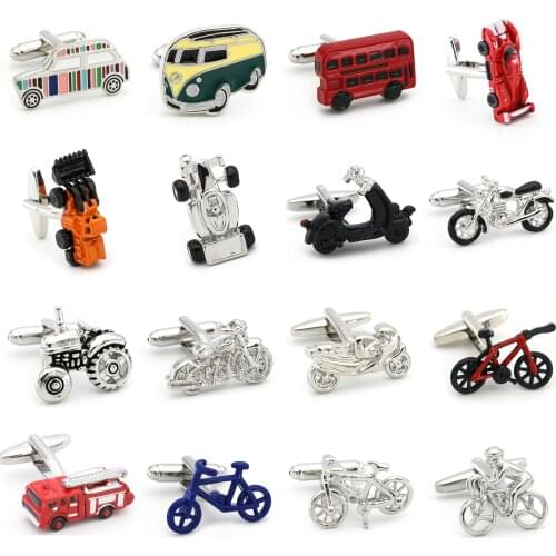 28 Styles Option New Arrival Mens Fashion Cufflinks Red Color Novelty Fire Engine Design Cuff Links Wholesale&retail