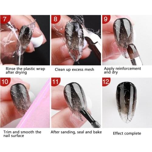 1 Pc 3D Mesh Nail Sticker Pink Gold Blue Silver Net Line Tape on Nails Holo Adhesive Silk Foil Nail Art Decorations