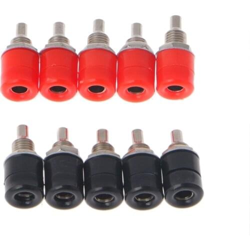 10Pcs 4mm Female Banana Plug Socket Connector Binding Post Amplifier Terminal