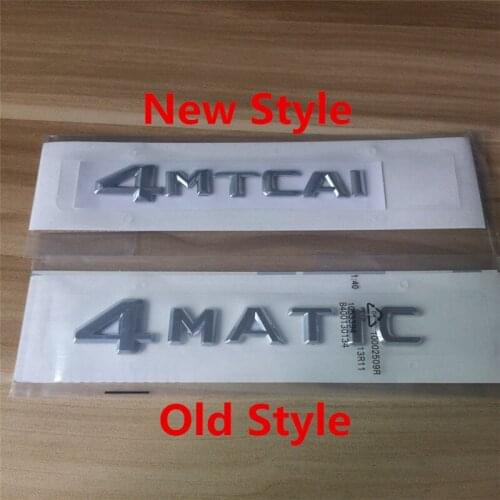 10pcs New Car Styling 3D Silver 4Matic 4 Matic Rear Boot Auto Badge Emblem Sticker