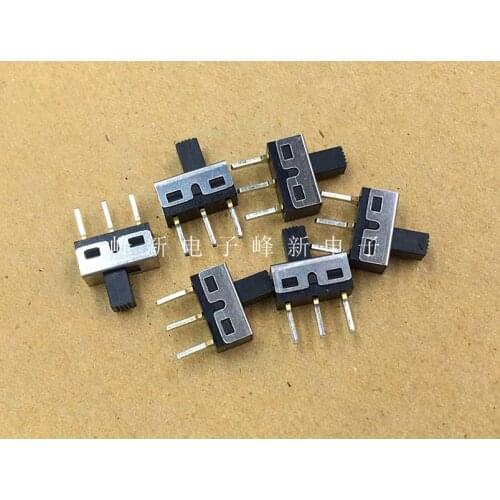 2Pcs 2-speed 3-pin toggle switch, single-row vertical sliding switch power supply, silver contact copper feet