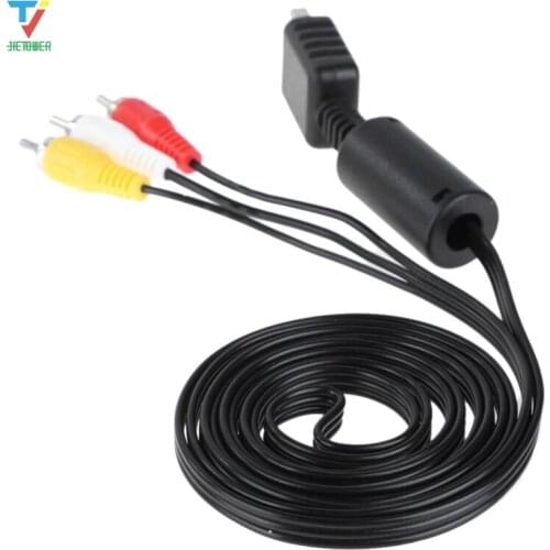 300pcs/lot Wholesale 6FT 1.8M Audio Video AV Cable to 3RCA 3 RCA For SONY For PS2 For PS3 For PlayStation SYSTEM wholesale cheap