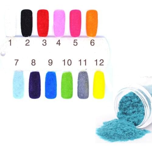 50g Nail Fuzzy Flocking Powder Nail Decoration Velvet Colorful for Nail Art UV Gel Polish Tips Accessory