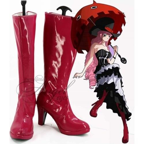 Anime ONE PIECE Perona Cosplay Shoes Party Boots Custom Made
