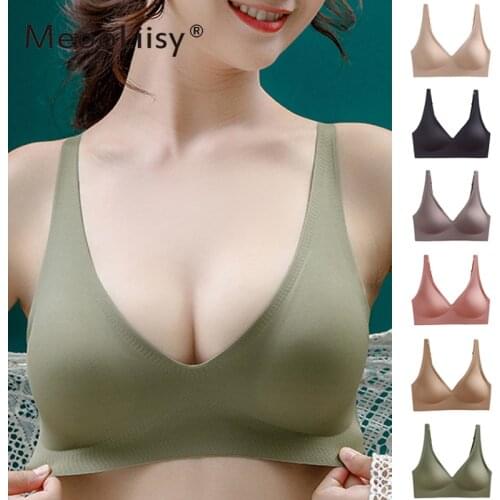 MeooLiisy Seamless Bra Wire Free Push Up Brassieres Pitted Bra Womens Underwear Sexy Intimates Womens Lingerie Underwear