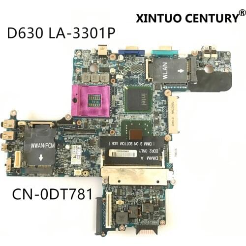 CN-0DT781 0DT781 DT781 For Dell Latitude D630 PP18L Mainboard Laptop motherboard LA-3301P GM965 DDR2 100% tested working