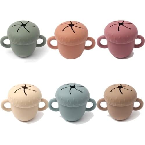 Baby Silicone Cup Food Grade Silicone tableware Snack Container Childrens Cups Toddler Food Storage Box Feeding bottle for kids