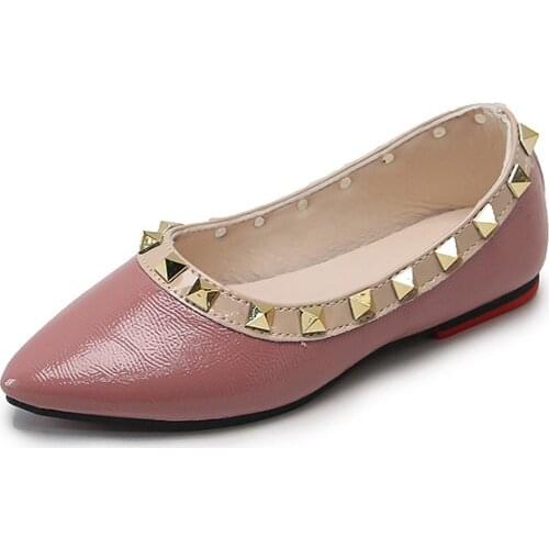 Childrens Leather Shoes New Spring and Autumn Girls Princess Shoes Kids Performance Leather Shoes Children Pointed Flat Shoes