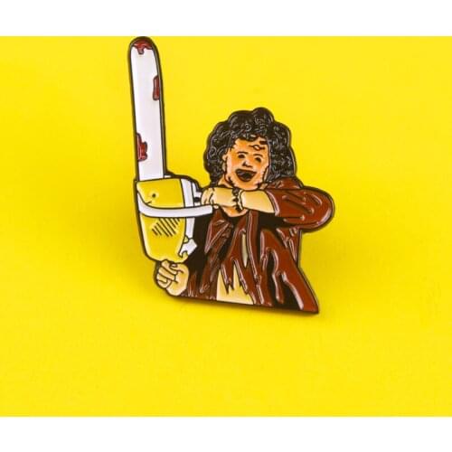 Enamel Pin Horror Movie Texas Chainsaw Massacre Badges Pins Brooches for Women Men Lapel pin Creative Gift backpack bags badge