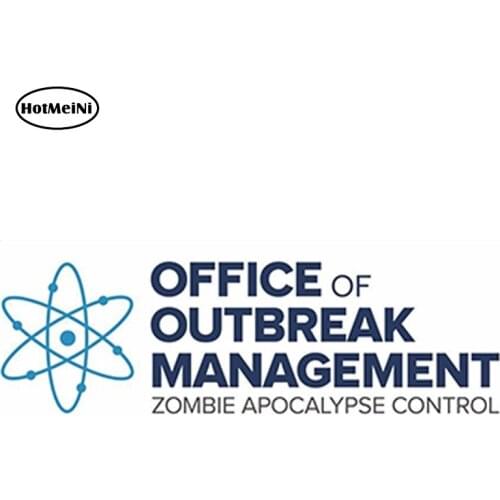 HotMeiNi 15cm x 5cm Car Styling Car Sticker Zombie Outbreak Management Vinyl Sticker Laptop Travel Luggage Car Accessories