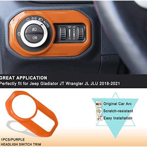 Car interior interior front light switch cover For 2018-2021 JLU Jeep and JT Gladiator JL Wrangler I6R2