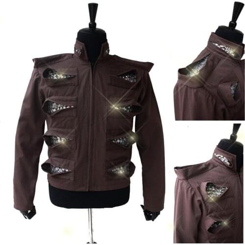 2016 Punk Vintage MJ Jacket Collection Rivet Bomber Jacket Men Brand Clothing For Fans ,MICHAELJACKSON This is it Set Costume