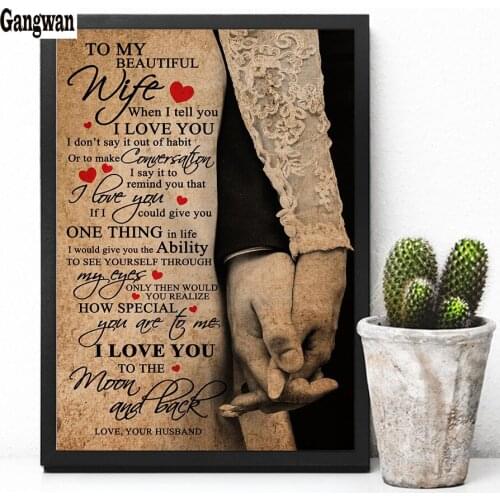 Couple love Diamond Painting DIY Diamond Mosaic Kit Square Drill Embroidery give wife gift Pattern Rhinestone wedding decoration