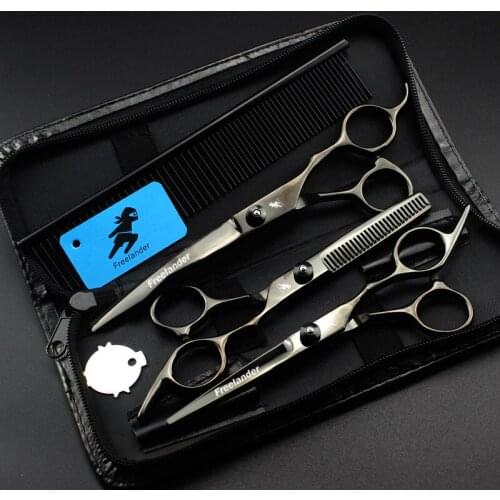 7 inch Professional Pet Grooming Scissors Set Straight Curved Dog Cat Cutting Thinning Shears Kit Tesoura Para Hair Shears