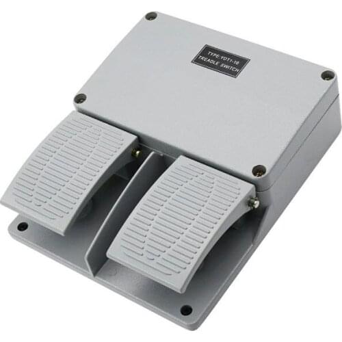 Foot switch YDT1-16 aluminum shell gray double pedal switch machine tool accessories switch Promotion
