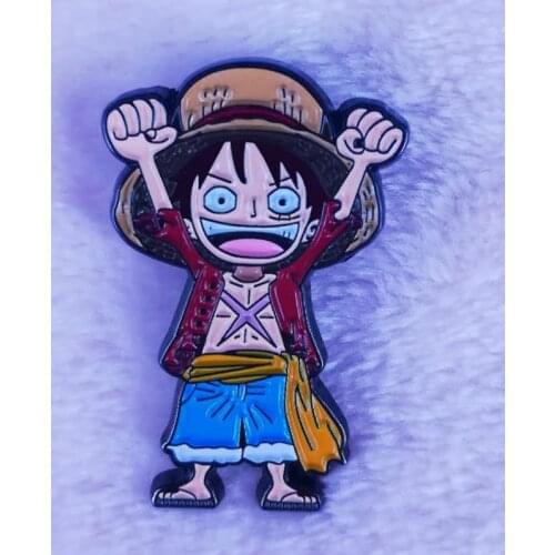 One Piece Monkey D Luffy pin Japanese manga jewelry