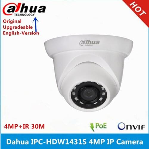Original Dahua English version IPC-HDW1431S 4MP IR30 Meter Eyeball IP67 IK10 IP Camera support Cloud storag P2P upgrade firmware