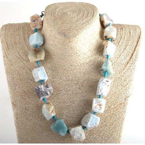 RH Fashion Boho Jewelry BigChunks Natural Stones Choker Necklace Collar Statement Necklaces Women Bohemia Necklace Gift Dropship