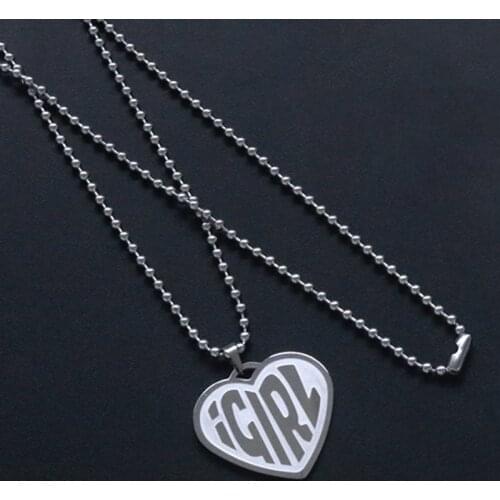 Fashion Heart Shape Pendant Necklace Letters GIRL Love Heart Necklaces Jewelry Women Gifts for Party Birthday