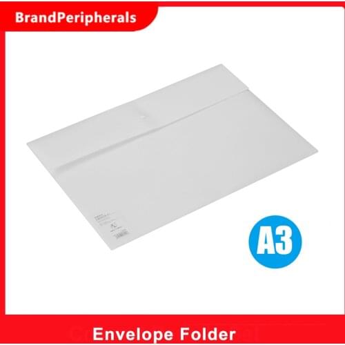 A3/A4/A5 Size Envelope Folder PP Plastic Storage Pouch Holder Paper Document File Folder Organizer Bag with Snap Button Closure