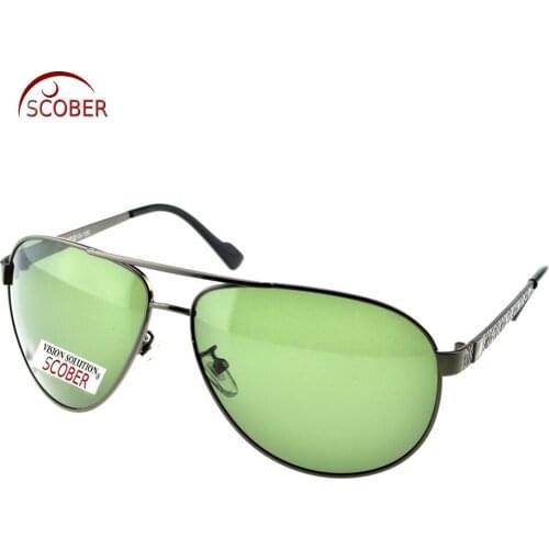 = SCOBER = Custom Made NEARSIGHTED MINUS PRESCRIPTION Large Full Rim Driving Pilot men Designer Polarized sunglasses -1 to -6