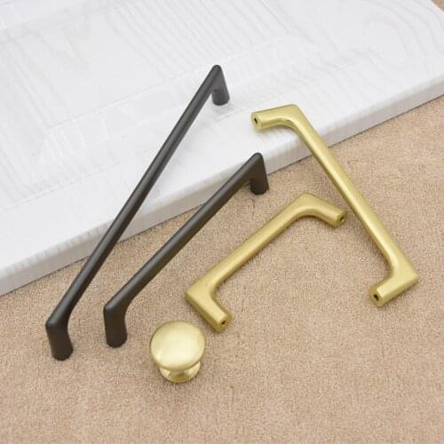 Modern Simple Handle Wardrobe Copper Brushed Cabinet Door Handles Nordic Cabinet Door Drawer Cabinet Pearl Grey Drawer Knobs