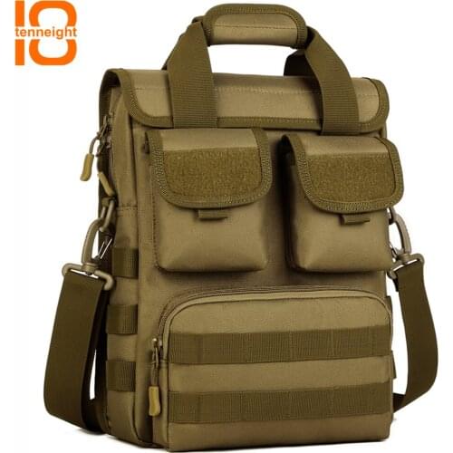 TENNEIGHT Outdoor tactical backpack Molle Nylon 12 inch tablet handbag camouflage Messenger bag Hunting Hiking Sports Bag
