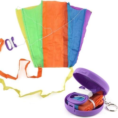Outdoor Children Colorful Flying Kite Supplest Pocketed Toy with Storage Case Air through kite main two into the wind sandwich