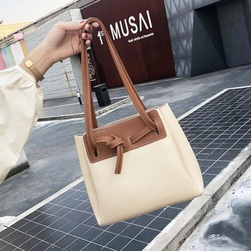 Vintage Luxury Designer Handbags Women Bucket Crossbody Shoulder Bags Messenger Ladies Casual Panelled Bag Totes