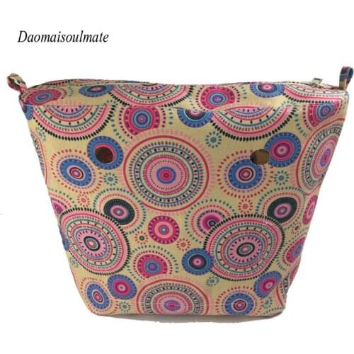 Waterproof Canvas insert interior Inner Zipper Lining Zipper Pocket for obag o bag Mini silicon bag handbag accessories