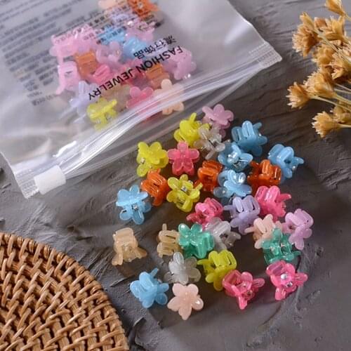 50PCS Candy Flower Star Small Crabs Claw Children Girls Cute Mickey Rabbit Mini Hair Clamp Clip Hairpin Barrette Accessories Set