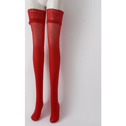 Women Slim Fit Stockings Sexy Sheer Smooth Thigh High Tights Socks Lace Silicone Over Knee Stocking Naughty Cosplay High Hosiery
