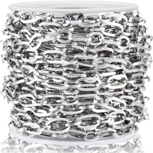 1 Meter Width 4.5mm Stainless Steel Square Shape Chain 1:1 Necklace Finding For DIY Jewelry Making Bracelet Handmade Supplies