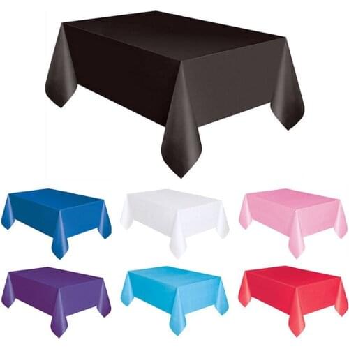 1pack Birthday party Pure color 137x183cm disposable tablecloth decorations rectangular table cloths for birthday home decor