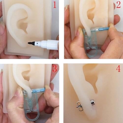 2pcs Disinfection Packaging Safety Ear Piercing Gun Ear Traps Pierced Tools For Piercing Device Disposable Ear Nail Guns
