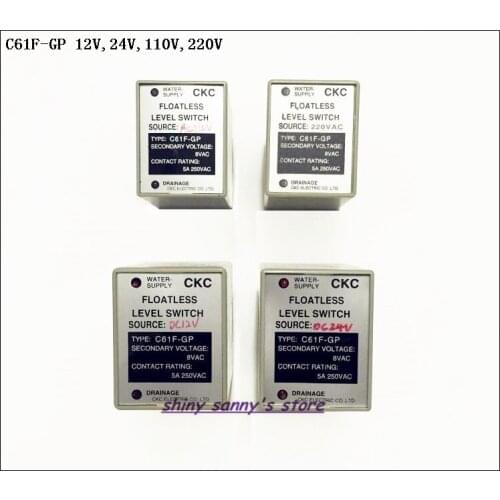 2 pcs/Lot C61F-GP DC12V DC24V AC110V AC220V Water Level Controller Switch Level Relay Brand New