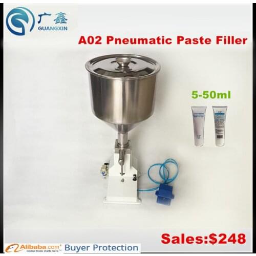 A02 Manual Filling Machine(Pneumatic),pedal Filling Machine,5-50ml small dose paste and liquid filling machine,piston filler