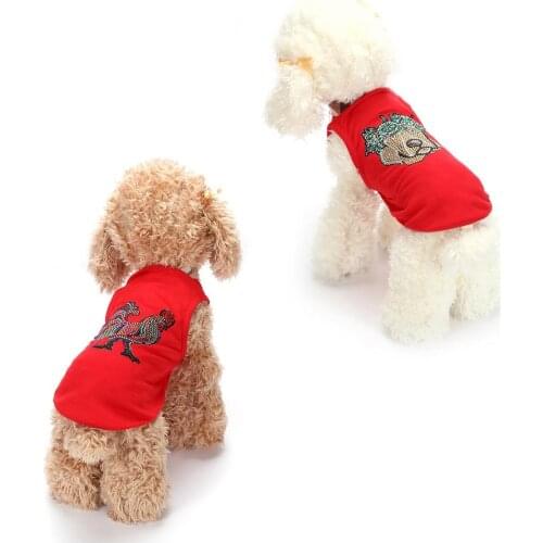 Special-shaped Diamond 5D Diamond Painting DIY Pet Clothes Sleeveless T-Shirts Small Dogs Summer Clothes Pet Accessory