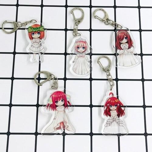 The Quintessential Quintuplets Itsuki Miku Ichika Nino Acrylic Figure keychain Keyring Decoration Collection Model Toy Cosplay